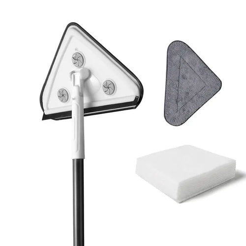 Extendable Wall & Ceiling Cleaning Mop — Triangle Head with Pads